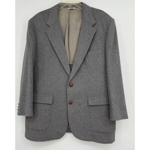 VTG Mainline Collection Men Sports Jacket Gray Wool Cashmere Old Money Office‎